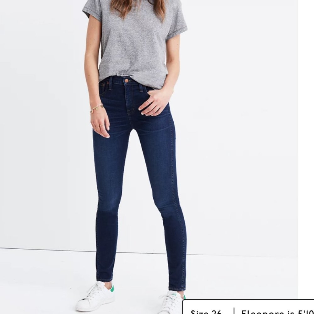 Madewell High Rise Skinny Jeans in Hayes Wash Sz 27